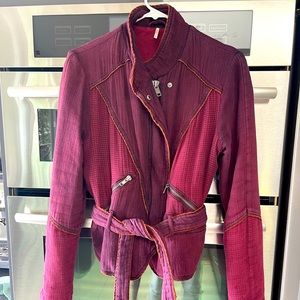 Free People distressed Moto Jacket